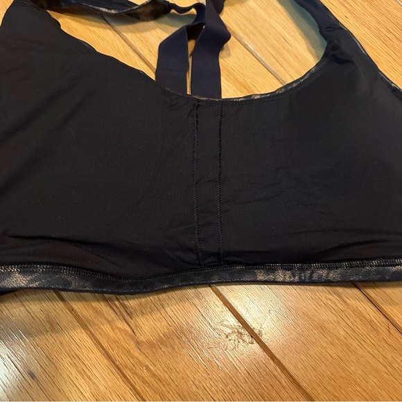 Spanx Leopard Print Metallic Sports Bra Longline Bralette Size L - Picture 8 of 16